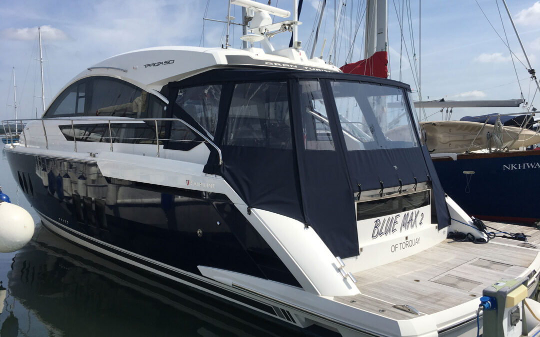 Extended Camper Cover for Fairline Targa 50 GT